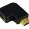 Adaptor HDMI Unghi Drept Negru