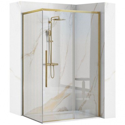 Cabina de dus SOLAR GOLD Brush 100x80cm foto