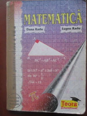 Matematica pentru clasa a VII-a-Dana Radu, Eugen Radu foto