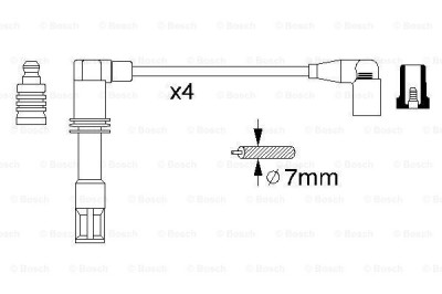 BOSCH 0 986 356 308 Set cablaj aprinder foto