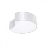 Lustră De Tavan Circle Alb Pvc 2 Becuri Rotundă Modernă De Interior