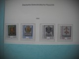 HOPCT TIMBRE MNH 1284 EMBLEME POSTALE /HERALDICA-4 VAL-1990-GERMANIA DDR/RDG, Nestampilat