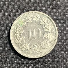 Moneda 10 rappen 1974 Elvetia