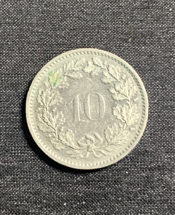 Moneda 10 rappen 1974 Elvetia