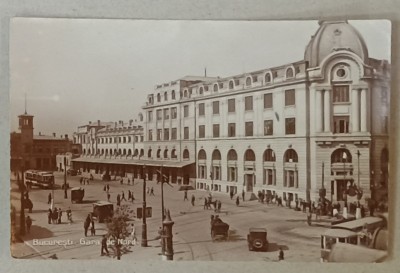 BUCURESTI , PIATA GARII DE NORD , CARTE POSTALA , ANII &amp;#039;20 foto
