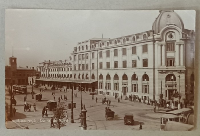 BUCURESTI , PIATA GARII DE NORD , CARTE POSTALA , ANII &#039;20