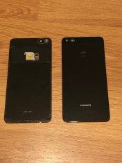Capac original Huawei P10 lite cu amprenta negru swap foto