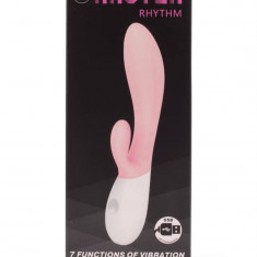 Pretty Love Master Rhythm Pink - Vibrator Iepuraș Reîncărcabil, 19,5 cm