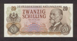 AUSTRIA █ bancnota █ 20 Schilling █ 1956 █ P-136 █ UNC █ necirculata