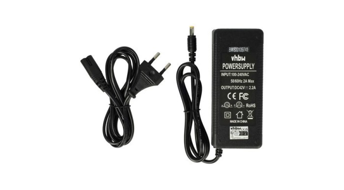 VHBW &Icirc;ncărcător pentru biciclete adecvat pentru acumulatori E-Bike - acumulatori de 36 V, conector rotund, 2,2 A