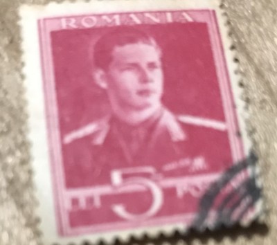 (FAV) Timbre Regele Mihai 5 Lei foto