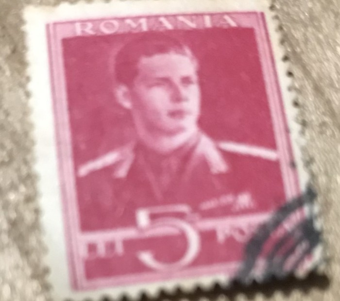 (FAV) Timbre Regele Mihai 5 Lei