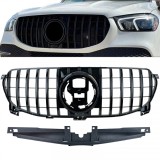 Grila radiator neagra lucioasa, potrivita pentru Mercedes GLE V167 Coupe C167 18-23 fara design A Performance AutoTuning
