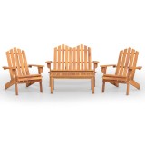 Cumpara ieftin Set mobilier de gradina Adirondack, 4 piese, lemn masiv acacia
