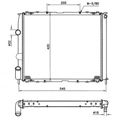 Radiator racire Renault Clio Ii (B0/1/2) 04.1998-12.1998 1,2 43kw Cu Ac Cv Manuala, Benzina, 480x398x34, Cu lipire fagure mecanica Aftermarket