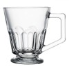 Ceasca Sticla 100ml Reliefata Transparenta, Ceai Cafea, Fara Microunde