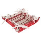 Cumpara ieftin Cos paine bumbac Craciun 35x35x8 cm