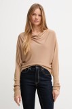 United Colors of Benetton pulover de mătase culoarea bej, light, 1ZRED10E8