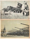 SV * ARTILERIA ANTIAERIANA + TRECERE IN REVISTA UNIT. TANCURI * Lot 2 x RPR 1963, Circulata, Fotografie, Oituz