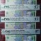 Bancnote 10000 lei 2001, consecutive