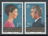 Liechtenstein 1984 864/65 MNH nestampilat - Printul Hans-Adam si printesa Marie