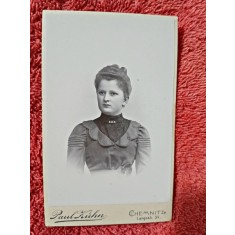 Fotografie tip CDV, Femeie inceput de secol XX
