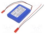 Acumul: Li-Po 7,4V 3500mAh cabluri,contector JST SYR-02T