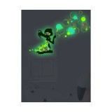 Cumpara ieftin Sticker Perete Autocolant Fosforescent Fetita si Baloane 16x22cm - 21220