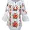Bluza dama tip ie 024, alb fildes/galben , marimea M