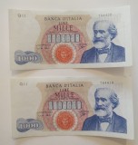 Italia - 1000 Lire 1962 - serii consecutive