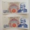 Italia - 1000 Lire 1962 - serii consecutive
