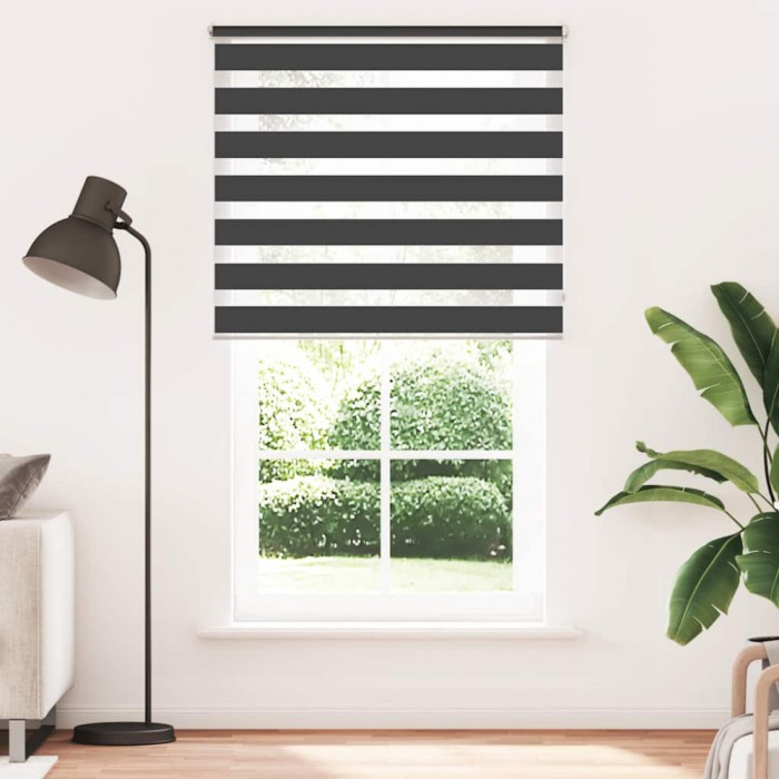 Jaluzea tip zebră, 120 x 230 cm, negru
