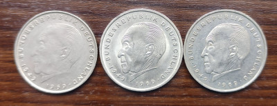 Lot monede Germania - 2 Mark 1970/1971/1974 foto