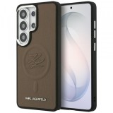 Husa MagSafe pentru Samsung Galaxy S26 Ultra S948, Karl Lagerfeld, Initial Logo Debossed, Maro