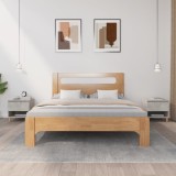 Gossi noptiere, 2 buc., gri beton, 50x46x50 cm, lemn prelucrat