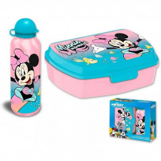 Set cutie sandwich si recipient lichide aluminiu 500ml SunCity Minnie Mermaid EWA30011MN