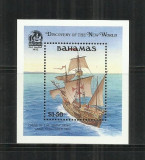 V 109 - VAPOARE, NAVE - BAHAMAS - BLOC NESTAMPILAT, MNH