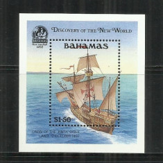 V 109 - VAPOARE, NAVE - BAHAMAS - BLOC NESTAMPILAT, MNH