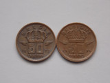 LOT 2 MONEDE DIFERITE -50 centimes Belgia 1975, Europa