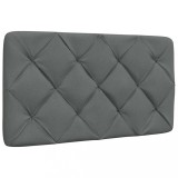 VidaXL Pernă pentru tăblie de pat, gri &icirc;nchis, 80 cm, material textil