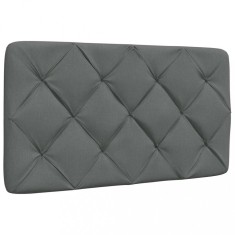 vidaXL Pernă pentru tăblie de pat, gri &icirc;nchis, 80 cm, material textil 4019192