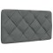 vidaXL Pernă pentru tăblie de pat, gri &icirc;nchis, 80 cm, material textil 4019192