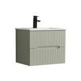 Masca Chiuveta Baie Leziter Trent 60 cm Verde cu Lavoar Ceramica Pereti