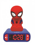 Ceas desteptator digital cu lumina de noapte, Lexibook, Spiderman