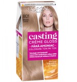 Vopsea de par semi-permanenta fara amoniac Casting Creme Gloss 801 Blond Satin, 180ml, L&#039;Oreal Paris