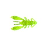 Creatura Reins Ring Craw Micro, Chartreuse Silver Glitter 3.8cm, 14buc/plic