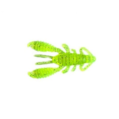 Creatura Reins Ring Craw Micro, Chartreuse Silver Glitter 3.8cm, 14buc/plic foto