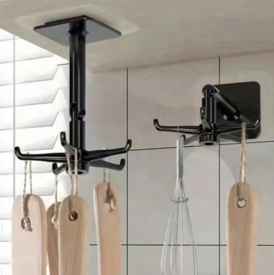 Umeras rotativ de bucatarie cu 6 carlige, material ABS, lungime 11 cm, culoare Negru FAVLine Selection foto