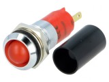 Lampa LED de Control Roșie 130VAC &Oslash;14,2mm IP67