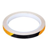 Banda Autoadeziva Reflectorizanta Galben si Negru pentru Tuning Masina, Motocicleta, pentru Decorare Bicicleta si Trotineta, pentru Semnalizare si Viz